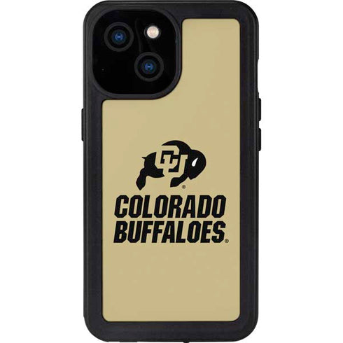University of Colorado CU Collegiate Text iPhone 15 Waterproof Case